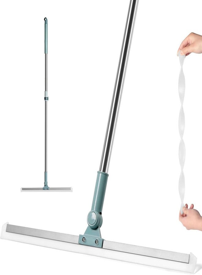 Finalize 2 in 1 Floor Cleaner Brush (Pack of 2) Multifunction Magic Broom,Silicone Floor Squeegee Broom with Long Handle,Scraping Besom for Bathroom Kitchen Shower Tile Pet Hair (2) - Image 1
